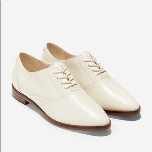 Cole Haan Grand Series Modern Classics White Leather Oxford Shoes Women's 5.5 B